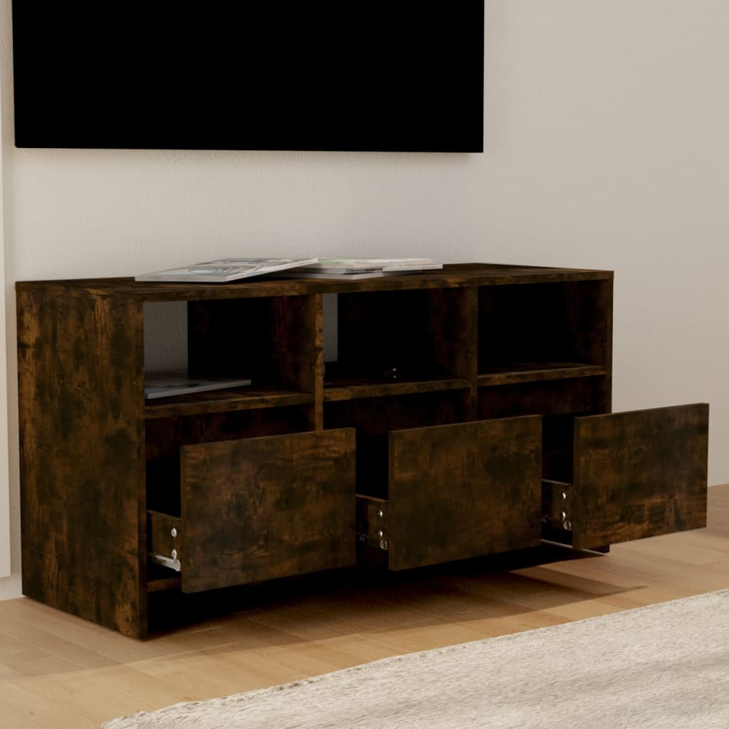 vidaXL Comodă TV, stejar fumuriu, 102x37,5x52,5 cm, lemn prelucrat vidaXL Comodă TV, stejar fumuriu, 102x37,5x52,5 cm, lemn prelucrat