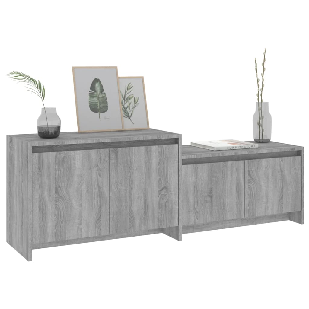 vidaXL Comodă TV, stejar sonoma gri, 146,5x35x50 cm, PAL vidaXL Comodă TV, stejar sonoma gri, 146,5x35x50 cm, PAL