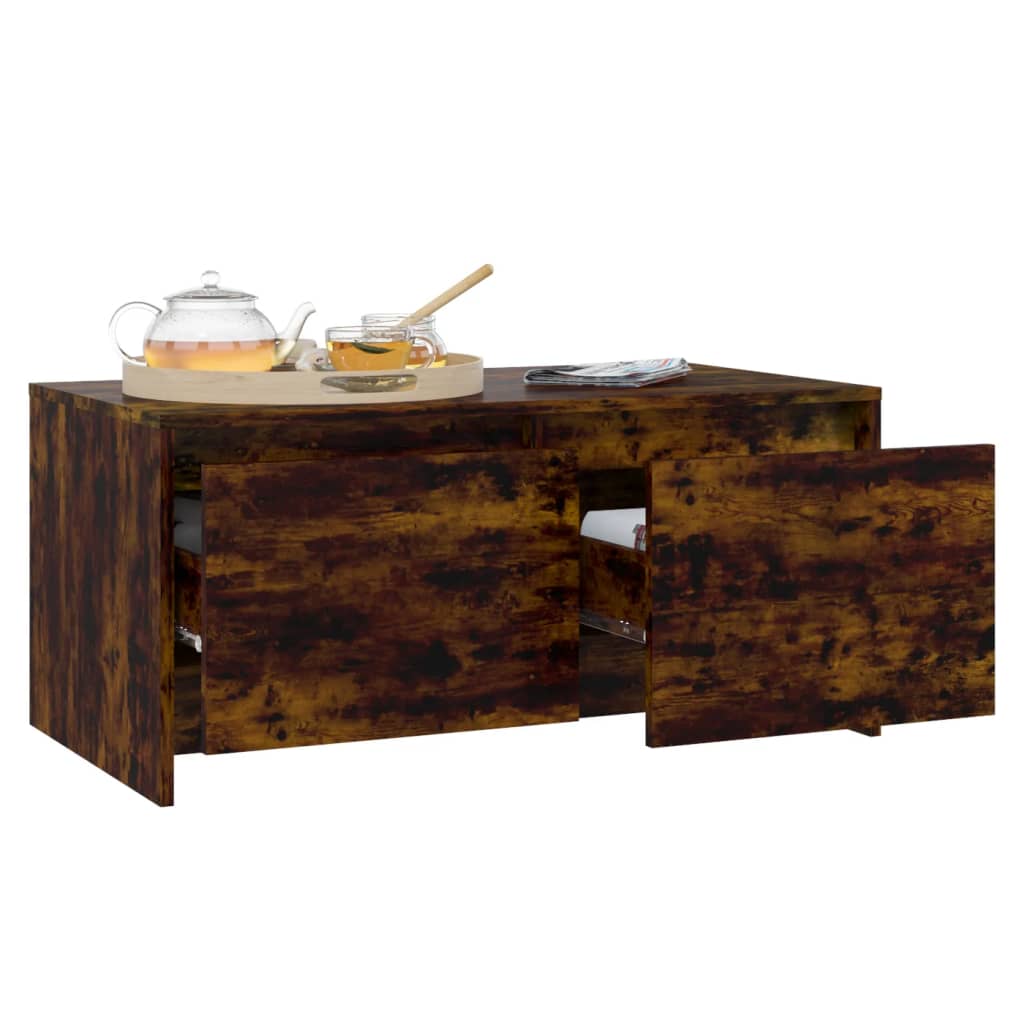 vidaXL Măsuță de cafea, stejar fumuriu, 90x50x41,5 cm, lemn prelucrat vidaXL Măsuță de cafea, stejar fumuriu, 90x50x41,5 cm, lemn prelucrat
