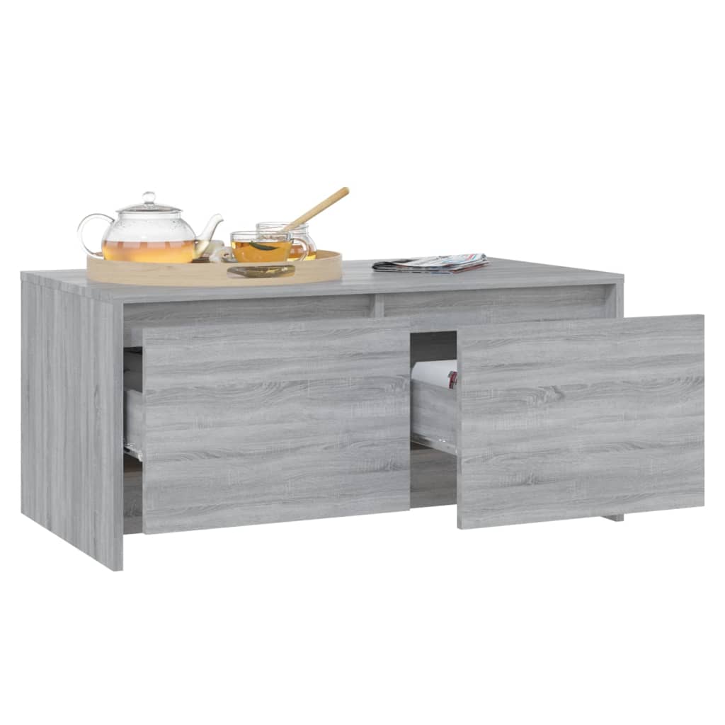 vidaXL Măsuță de cafea, gri sonoma, 90x50x41,5 cm, lemn prelucrat vidaXL Măsuță de cafea, gri sonoma, 90x50x41,5 cm, lemn prelucrat