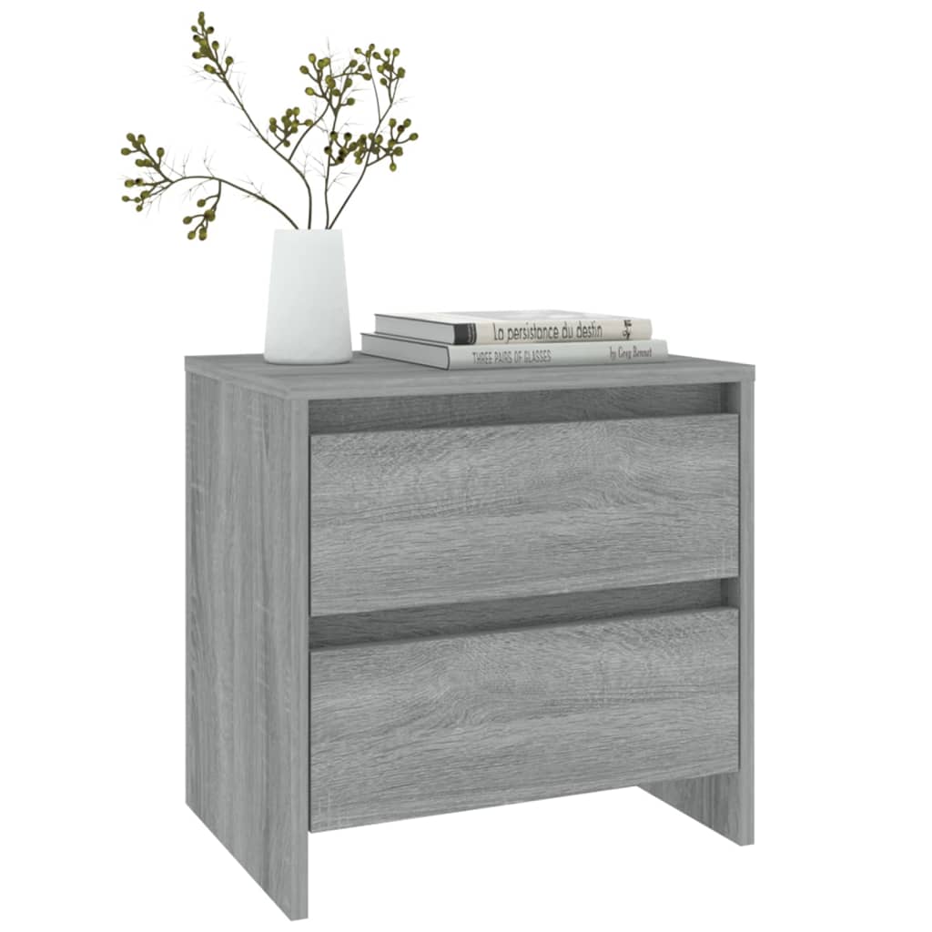vidaXL Noptiere, 2 buc., stejar sonoma gri, 45x34,5x44,5 cm, PAL vidaXL Noptiere, 2 buc., stejar sonoma gri, 45x34,5x44,5 cm, PAL