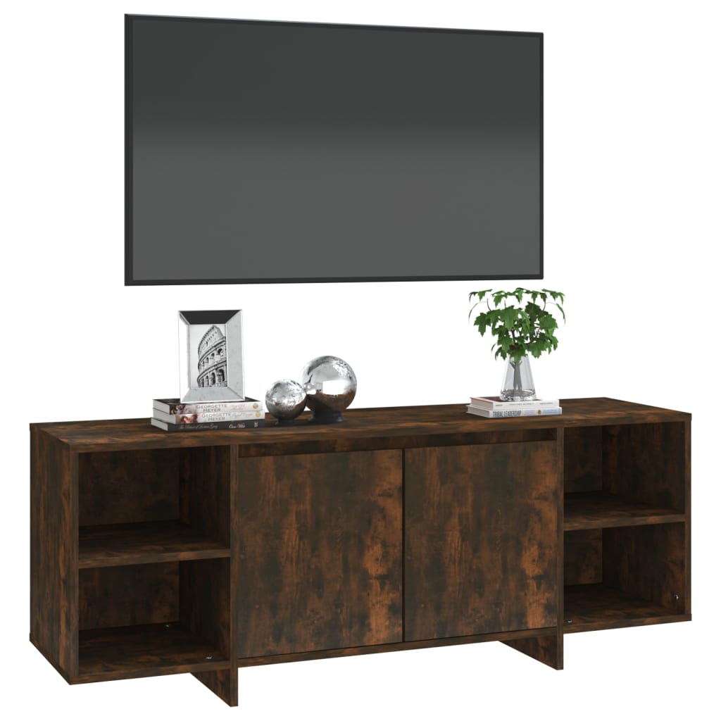 vidaXL Comodă TV, stejar fumuriu, 130x35x50 cm, PAL vidaXL Comodă TV, stejar fumuriu, 130x35x50 cm, PAL