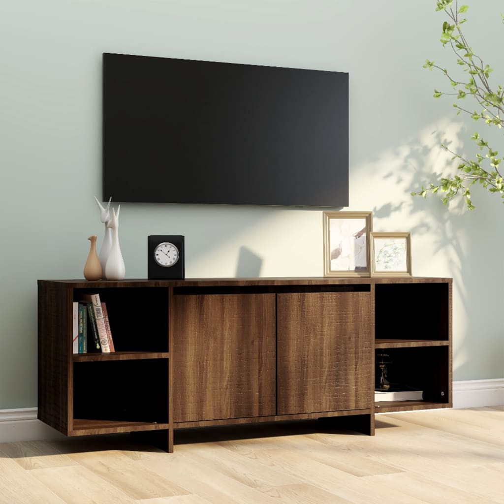 vidaXL Comodă TV, stejar maro, 130x35x50 cm, PAL