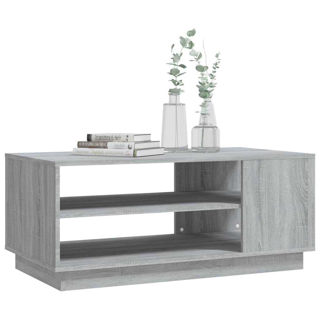 vidaXL Măsuță de cafea, gri sonoma, 102x55x43 cm, lemn prelucrat