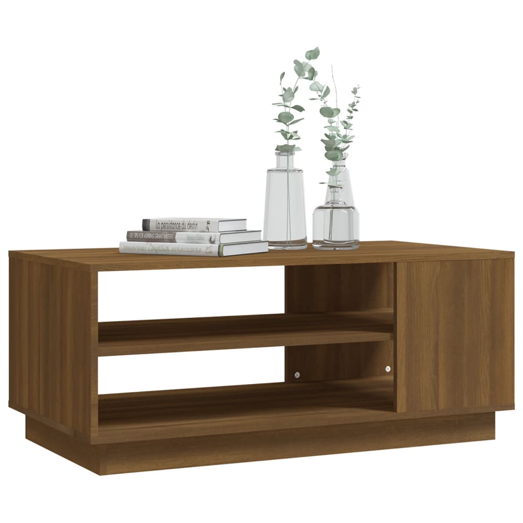 vidaXL Măsuță de cafea, stejar maro, 102x55x43 cm, lemn prelucrat vidaXL Măsuță de cafea, stejar maro, 102x55x43 cm, lemn prelucrat