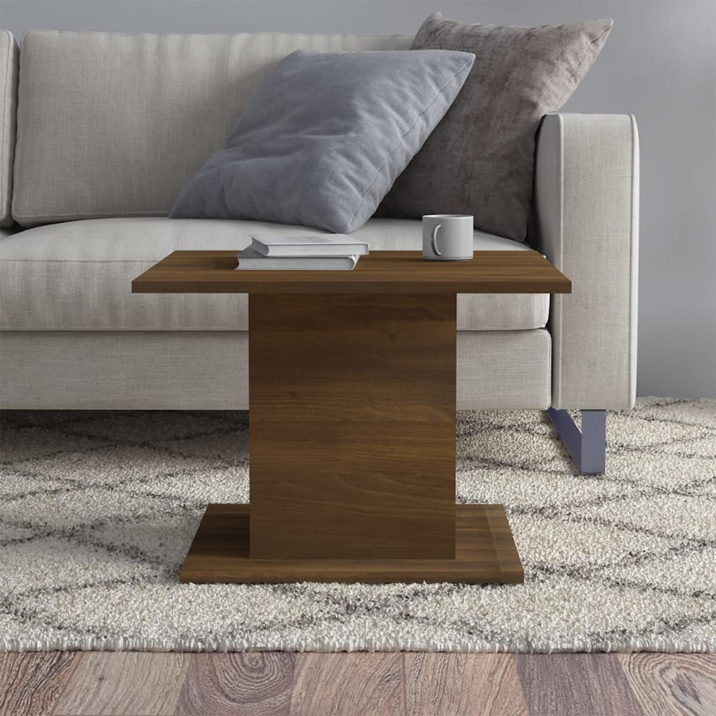 vidaXL Măsuță de cafea, stejar maro, 55,5x55,5x40 cm, lemn prelucrat vidaXL Măsuță de cafea, stejar maro, 55,5x55,5x40 cm, lemn prelucrat
