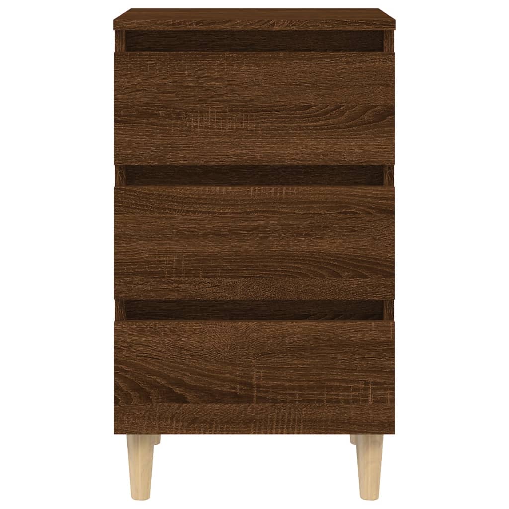 vidaXL Noptieră cu picioare din lemn masiv, stejar maro, 40x35x69 cm vidaXL Noptieră cu picioare din lemn masiv, stejar maro, 40x35x69 cm