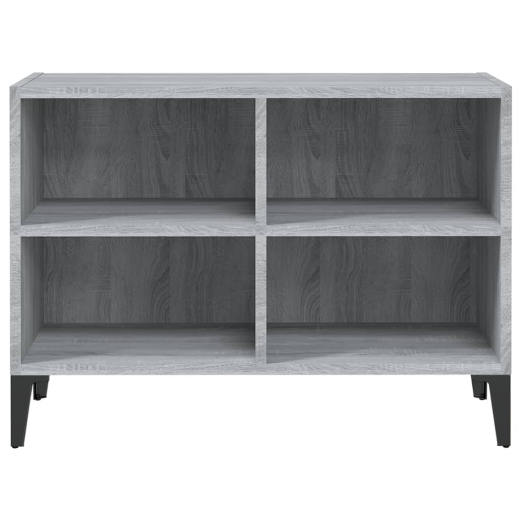vidaXL Comodă TV cu picioare metalice, gri sonoma, 69,5x30x50 cm
