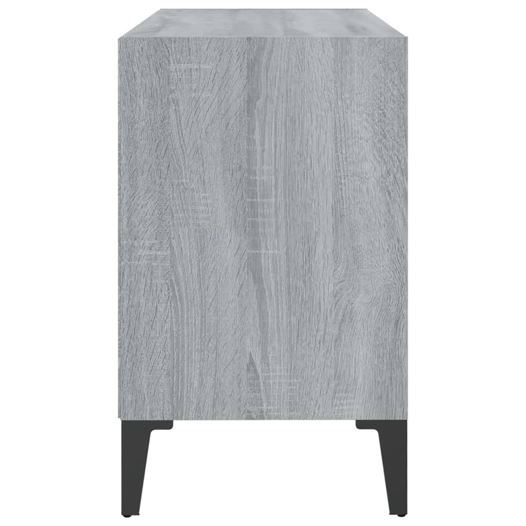 vidaXL Comodă TV cu picioare metalice, gri sonoma, 69,5x30x50 cm