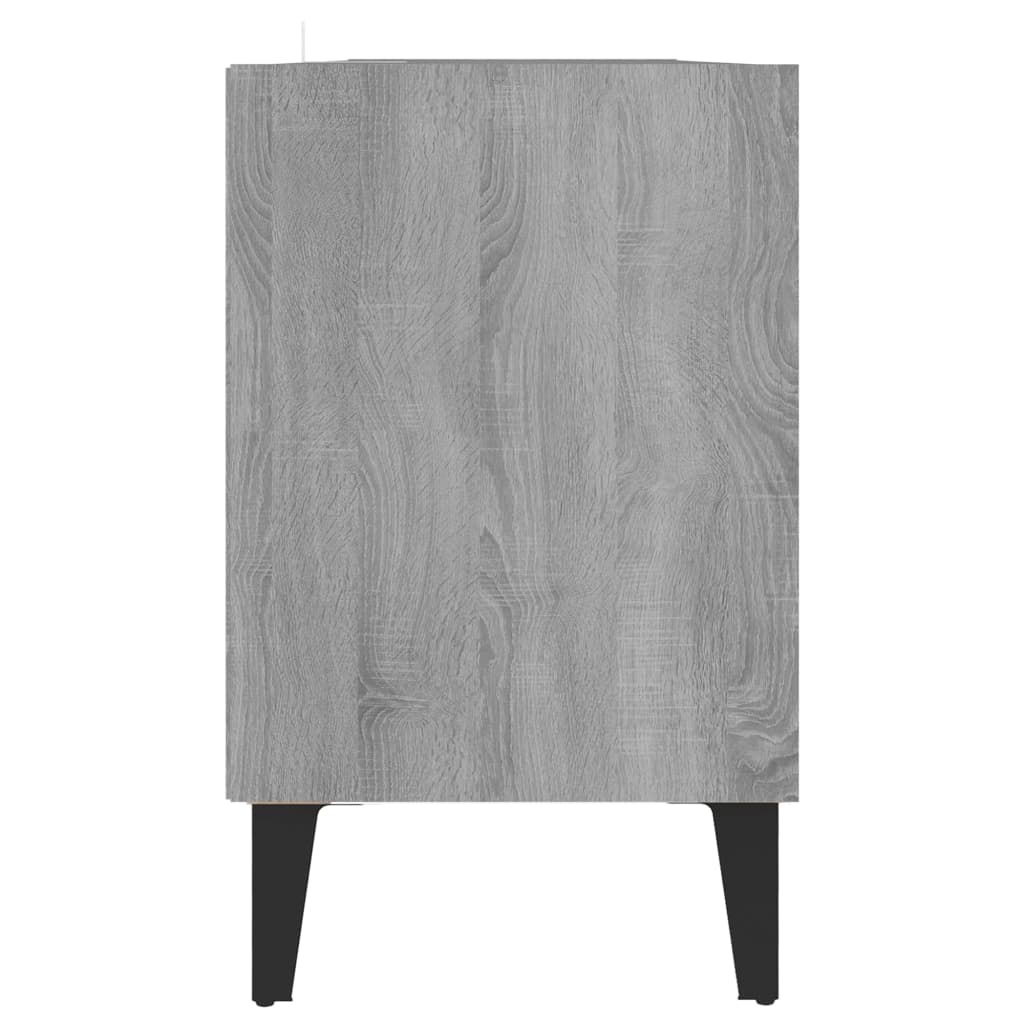 vidaXL Comodă TV picioare din metal, stejar sonoma gri, 103,5x30x50 cm