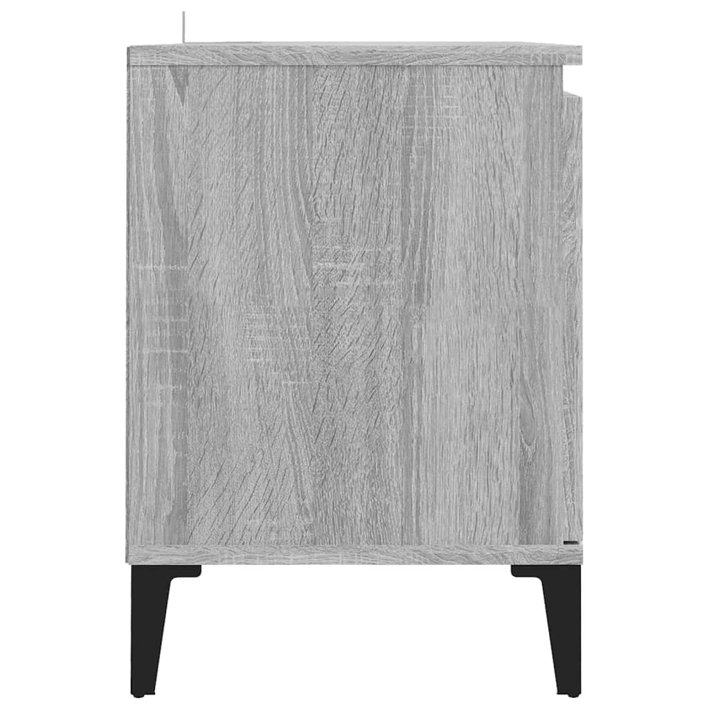 vidaXL Comodă TV cu picioare metalice, sonoma gri, 103,5x35x50 cm vidaXL Comodă TV cu picioare metalice, sonoma gri, 103,5x35x50 cm