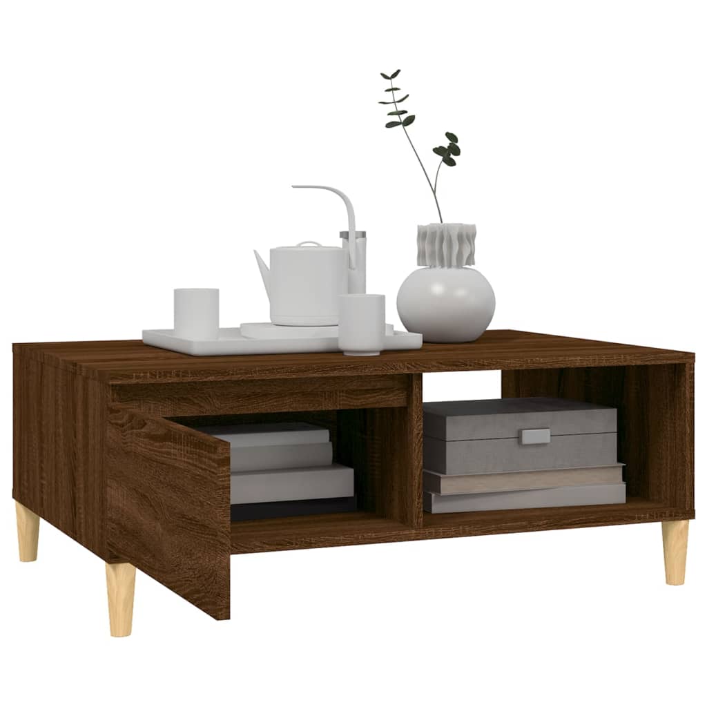 vidaXL Masă de cafea, stejar maro, 90x60x35 cm, lemn compozit