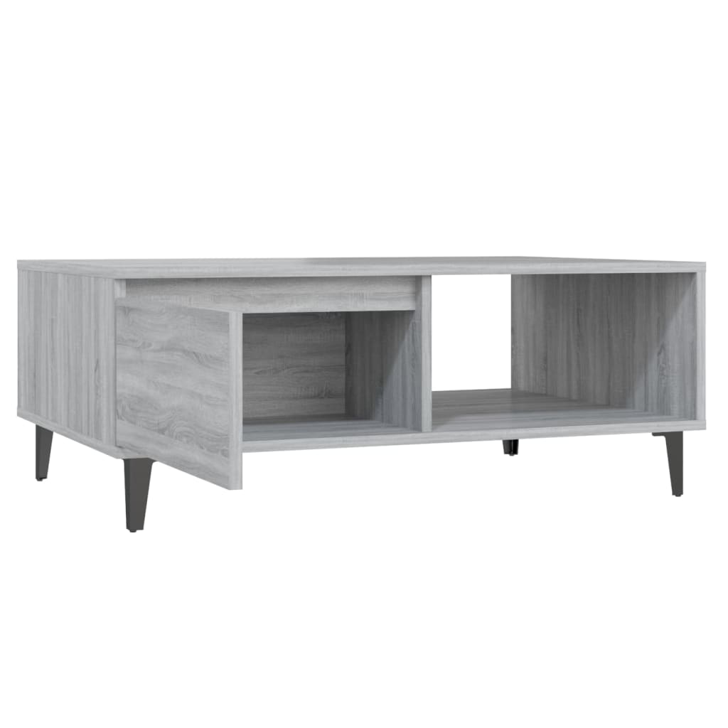 vidaXL Masă de cafea, gri sonoma, 90x60x35 cm, lemn compozit
