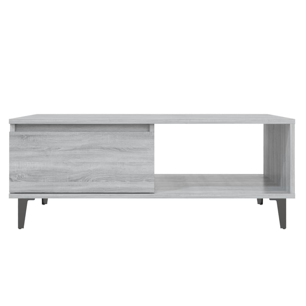 vidaXL Masă de cafea, gri sonoma, 90x60x35 cm, lemn compozit