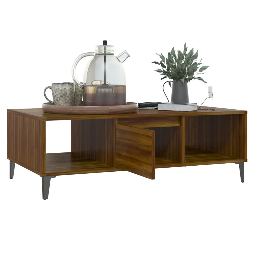 vidaXL Măsuță de cafea, stejar maro, 103,5x60x35 cm, lemn prelucrat vidaXL Măsuță de cafea, stejar maro, 103,5x60x35 cm, lemn prelucrat