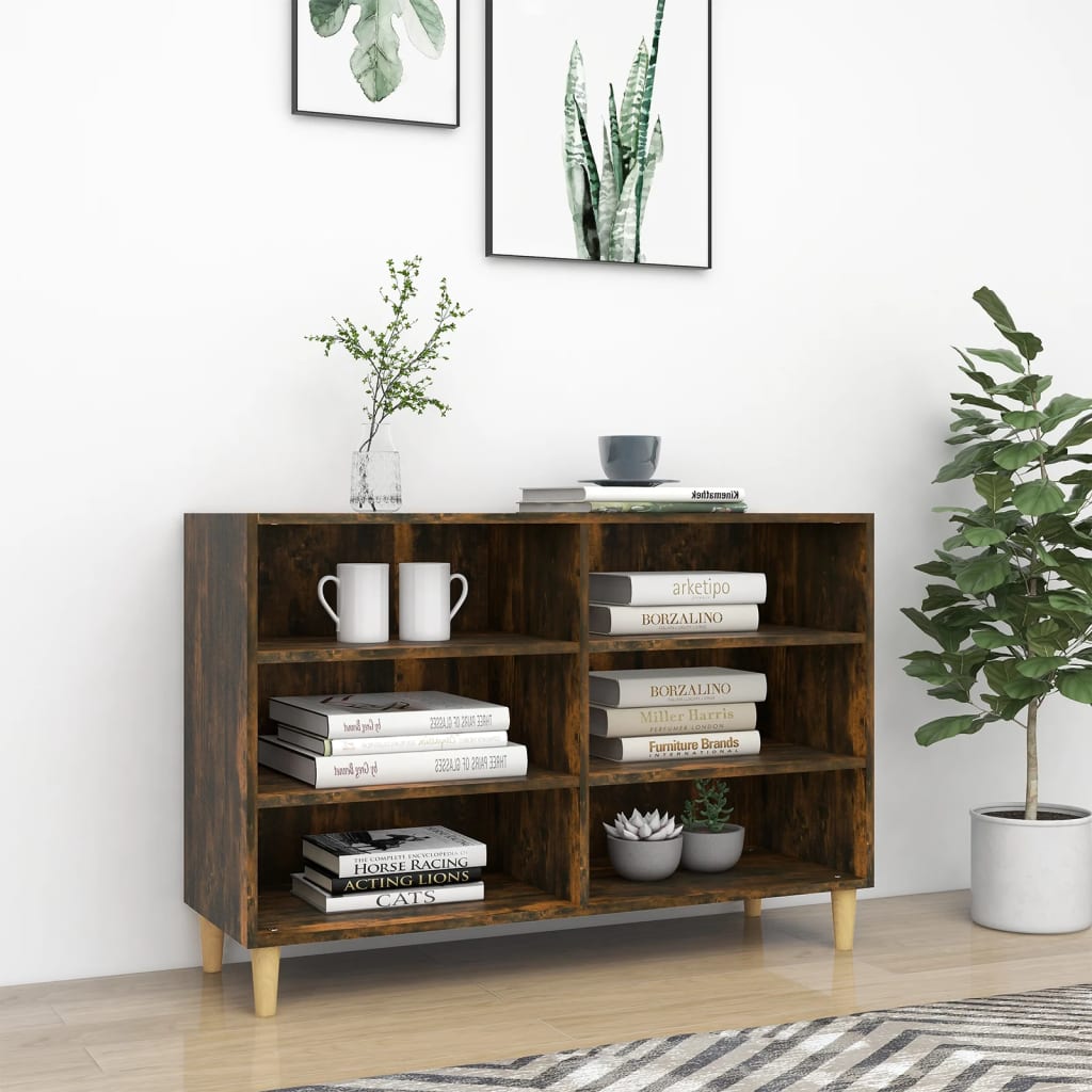 vidaXL Servantă, stejar fumuriu, 103,5x35x70 cm, lemn compozit vidaXL Servantă, stejar fumuriu, 103,5x35x70 cm, lemn compozit