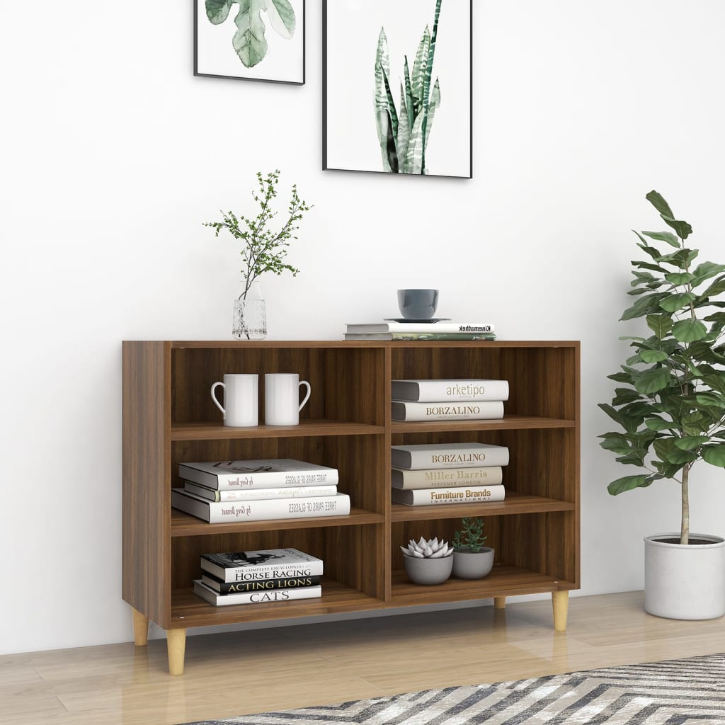 vidaXL Servantă, stejar maro, 103,5x35x70 cm, lemn compozit vidaXL Servantă, stejar maro, 103,5x35x70 cm, lemn compozit
