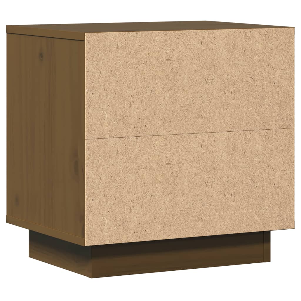 vidaXL Noptiere, 2 buc, maro miere, 40x30x40 cm, lemn masiv de pin