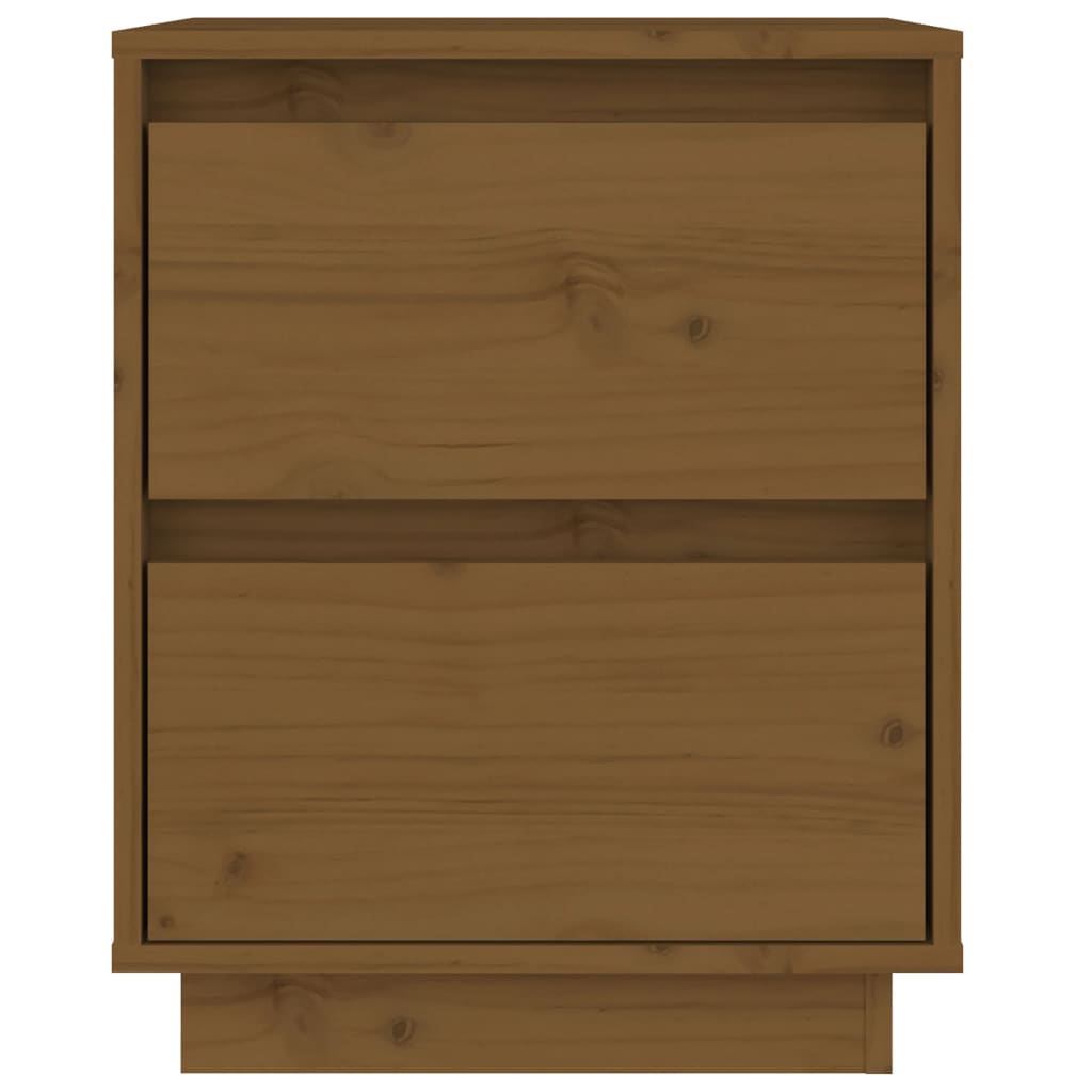 vidaXL Noptiere, 2 buc, maro miere, 40x35x50 cm, lemn masiv de pin