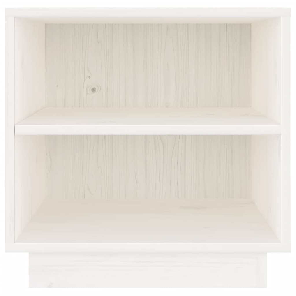 vidaXL Noptiere, 2 buc., alb, 40x34x40 cm, lemn masiv de pin
