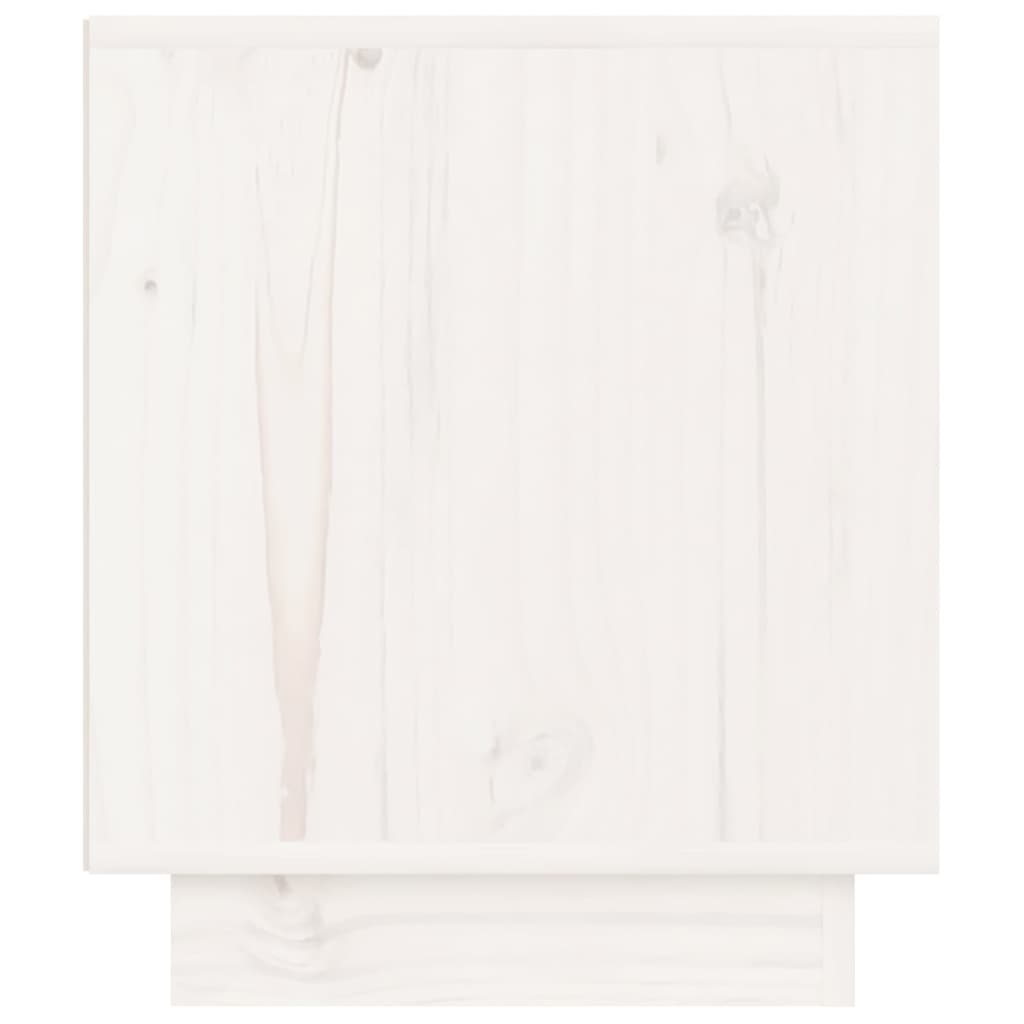 vidaXL Noptiere, 2 buc., alb, 40x34x40 cm, lemn masiv de pin