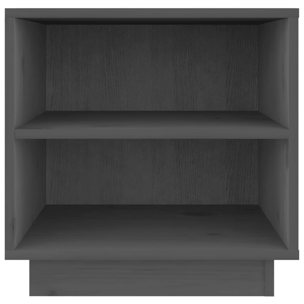 vidaXL Noptiere, 2 buc., gri, 40x34x40 cm, lemn masiv de pin vidaXL Noptiere, 2 buc., gri, 40x34x40 cm, lemn masiv de pin