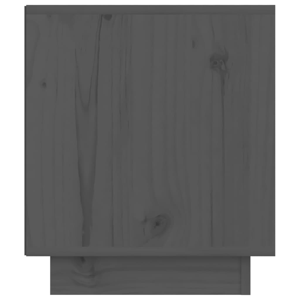 vidaXL Noptiere, 2 buc., gri, 40x34x40 cm, lemn masiv de pin vidaXL Noptiere, 2 buc., gri, 40x34x40 cm, lemn masiv de pin