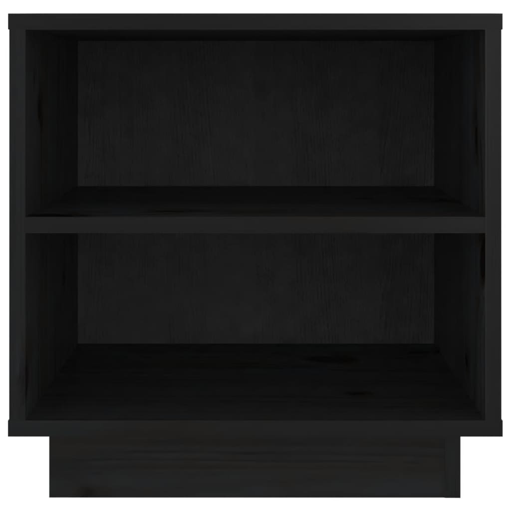 vidaXL Noptiere, 2 buc, negru, 40x34x40 cm, lemn masiv de pin