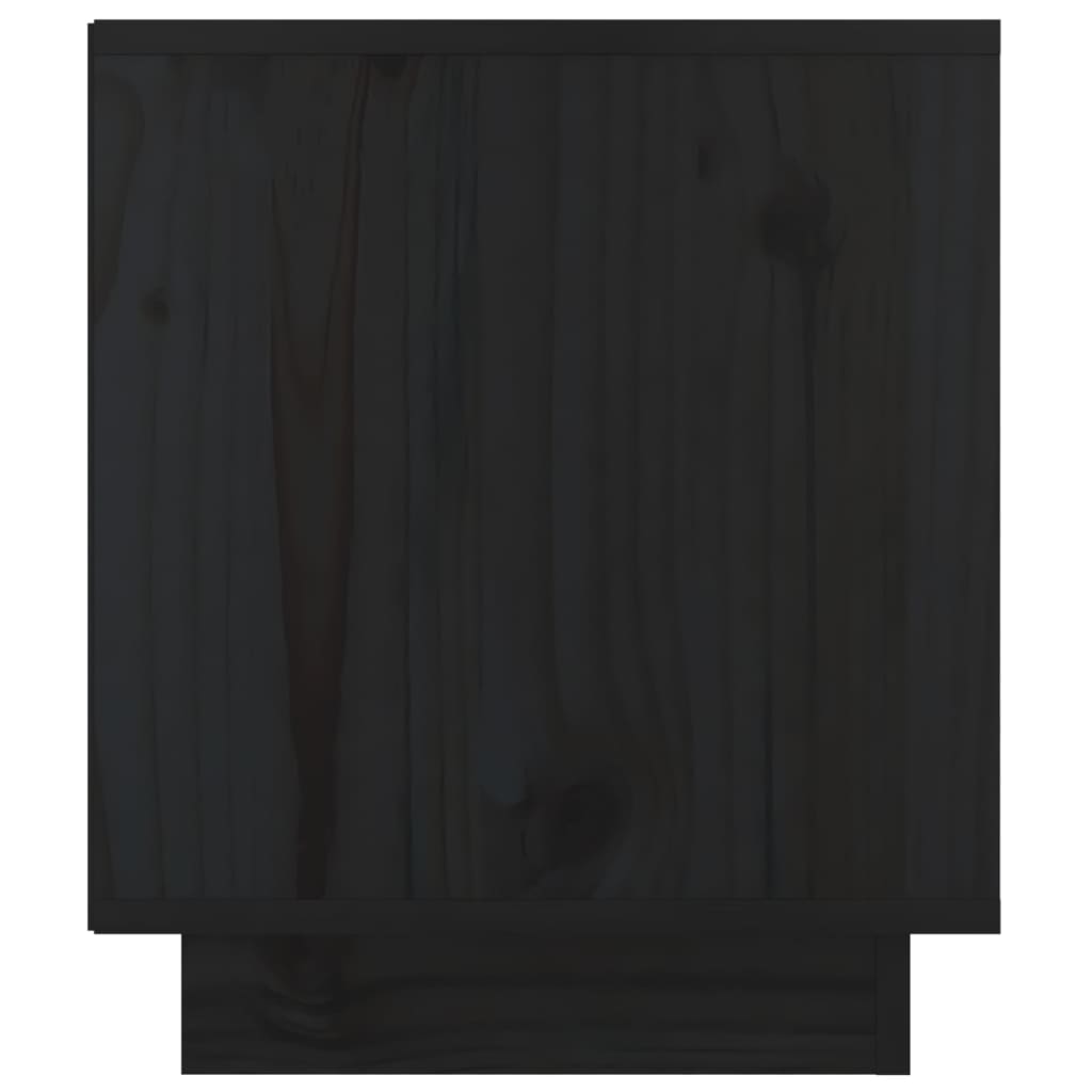 vidaXL Noptiere, 2 buc, negru, 40x34x40 cm, lemn masiv de pin
