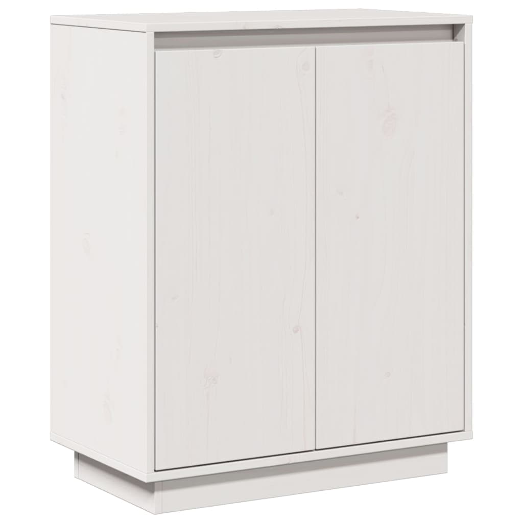 vidaXL Servantă albă 60x34x75 cm din lemn masiv de pin