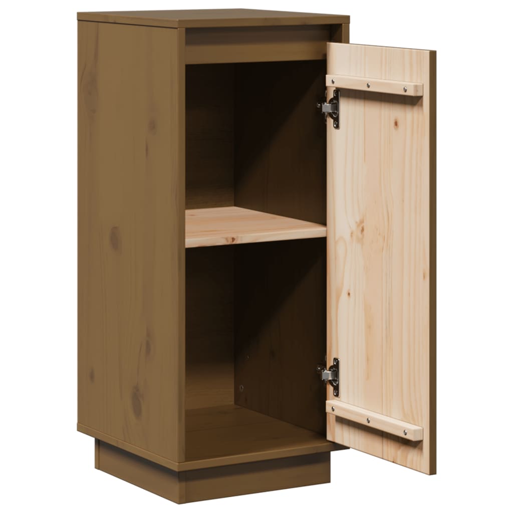 vidaXL Servante, 2 buc., maro miere, 31,5x34x75 cm, lemn masiv de pin