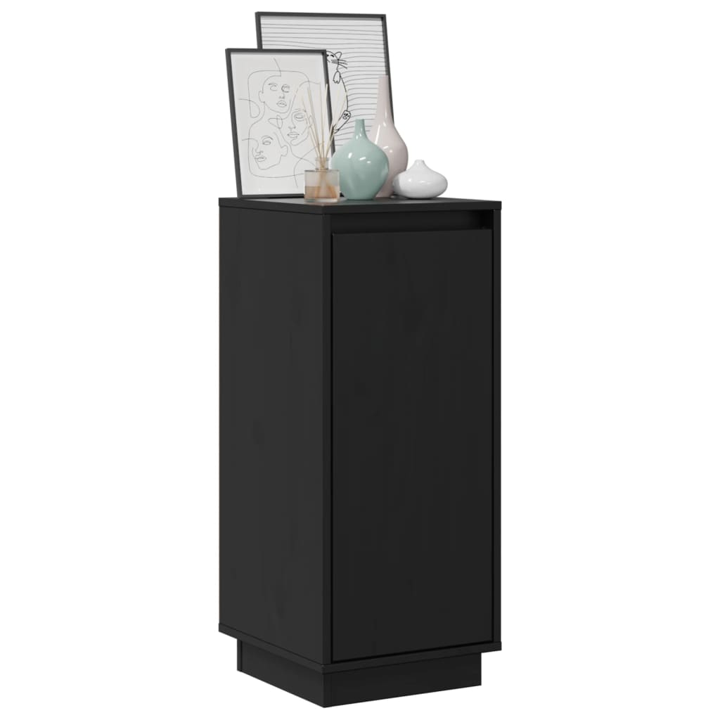 vidaXL Servante, 2 buc., negru, 31,5x34x75 cm, lemn masiv de pin vidaXL Servante, 2 buc., negru, 31,5x34x75 cm, lemn masiv de pin