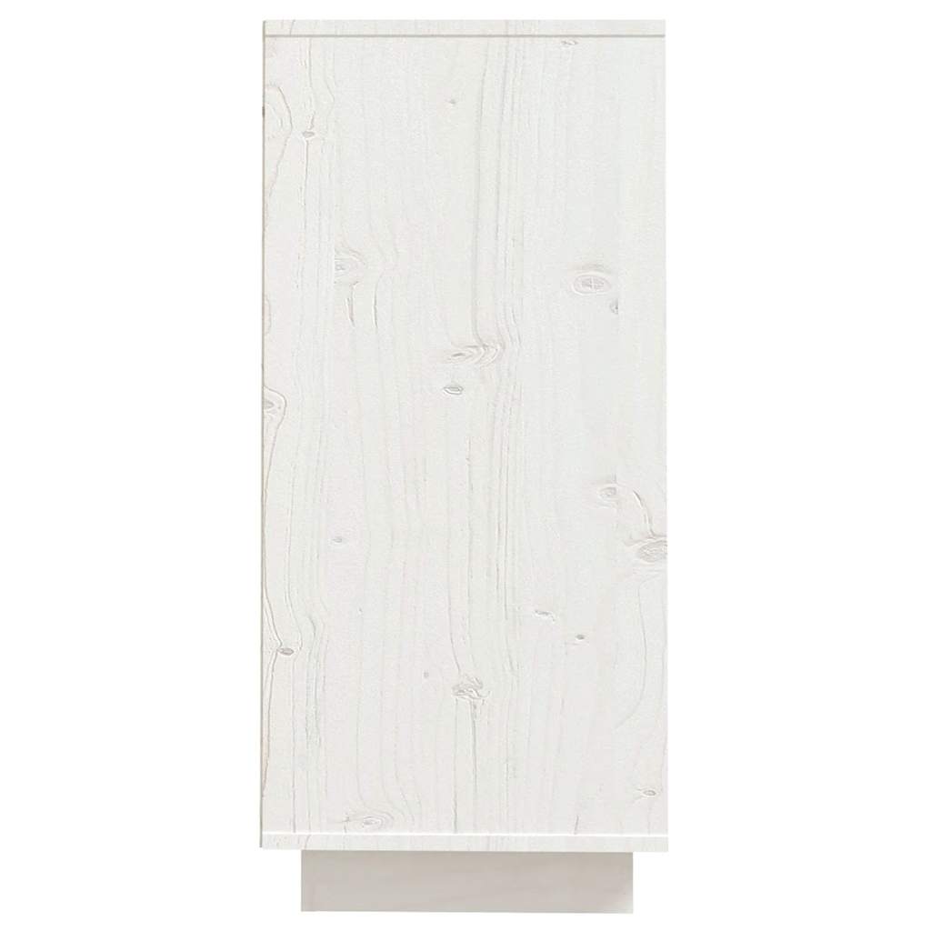 vidaXL Dulap, alb, 60x34x75 cm, lemn masiv de pin