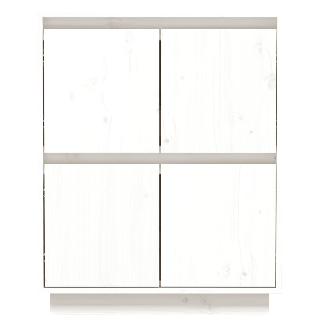 vidaXL Servantă albă 60x34x75 cm din lemn masiv de pin vidaXL Servantă albă 60x34x75 cm din lemn masiv de pin