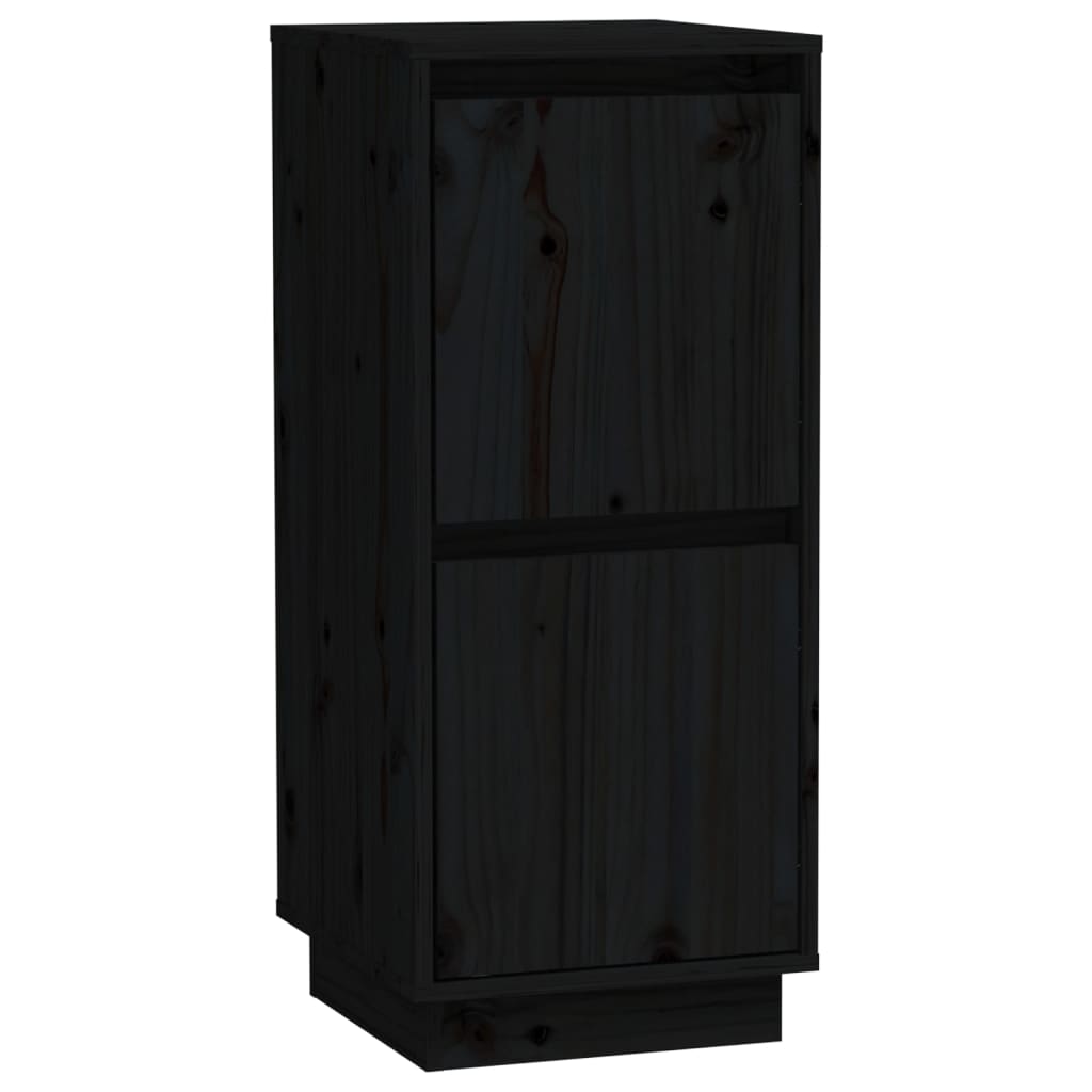 vidaXL Servante, 2 buc., negru, 31,5x34x75 cm, lemn masiv de pin