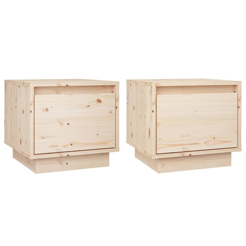 vidaXL Noptiere, 2 buc., 35x34x32 cm, lemn masiv de pin