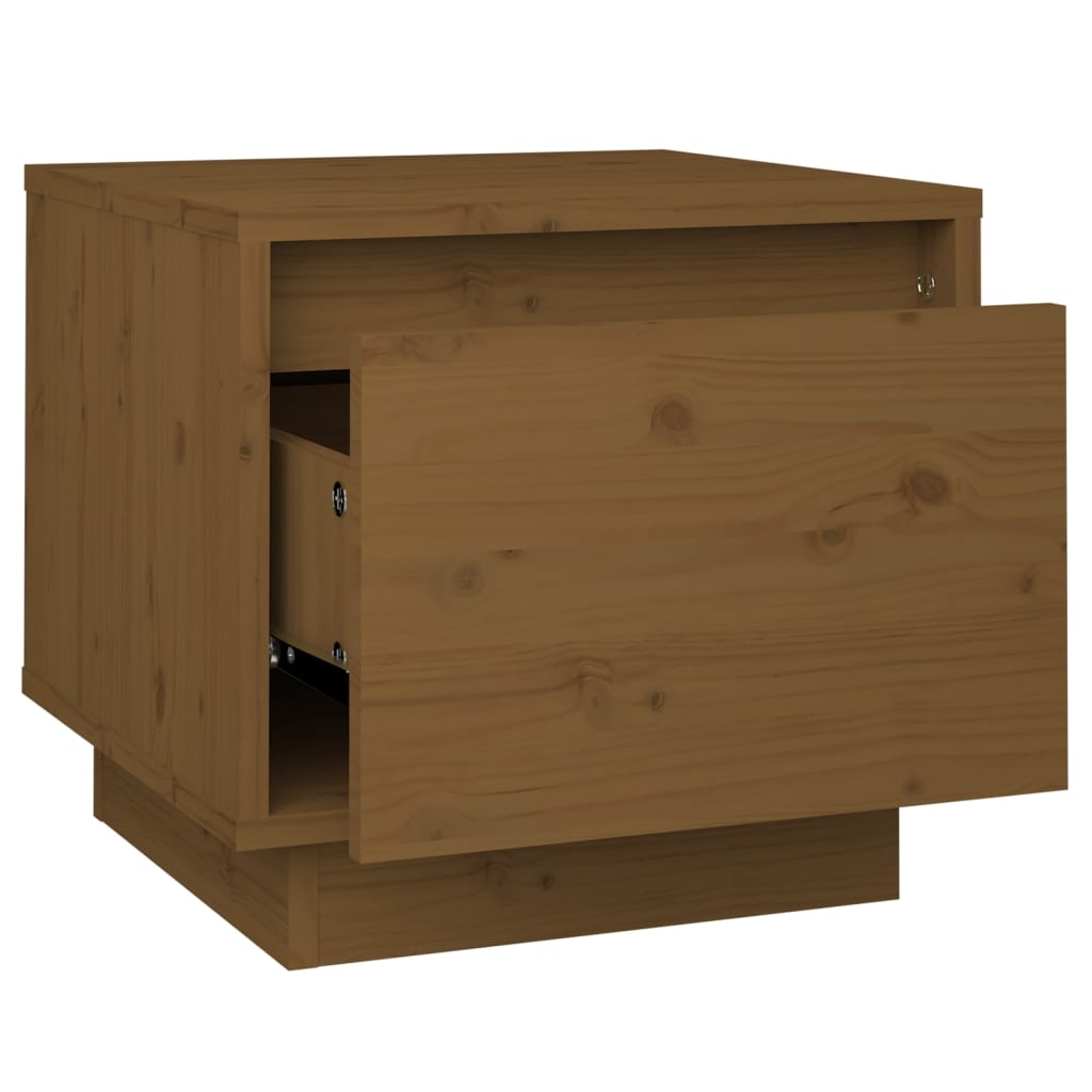 vidaXL Noptiere, 2 buc., maro miere, 35x34x32 cm, lemn masiv de pin vidaXL Noptiere, 2 buc., maro miere, 35x34x32 cm, lemn masiv de pin