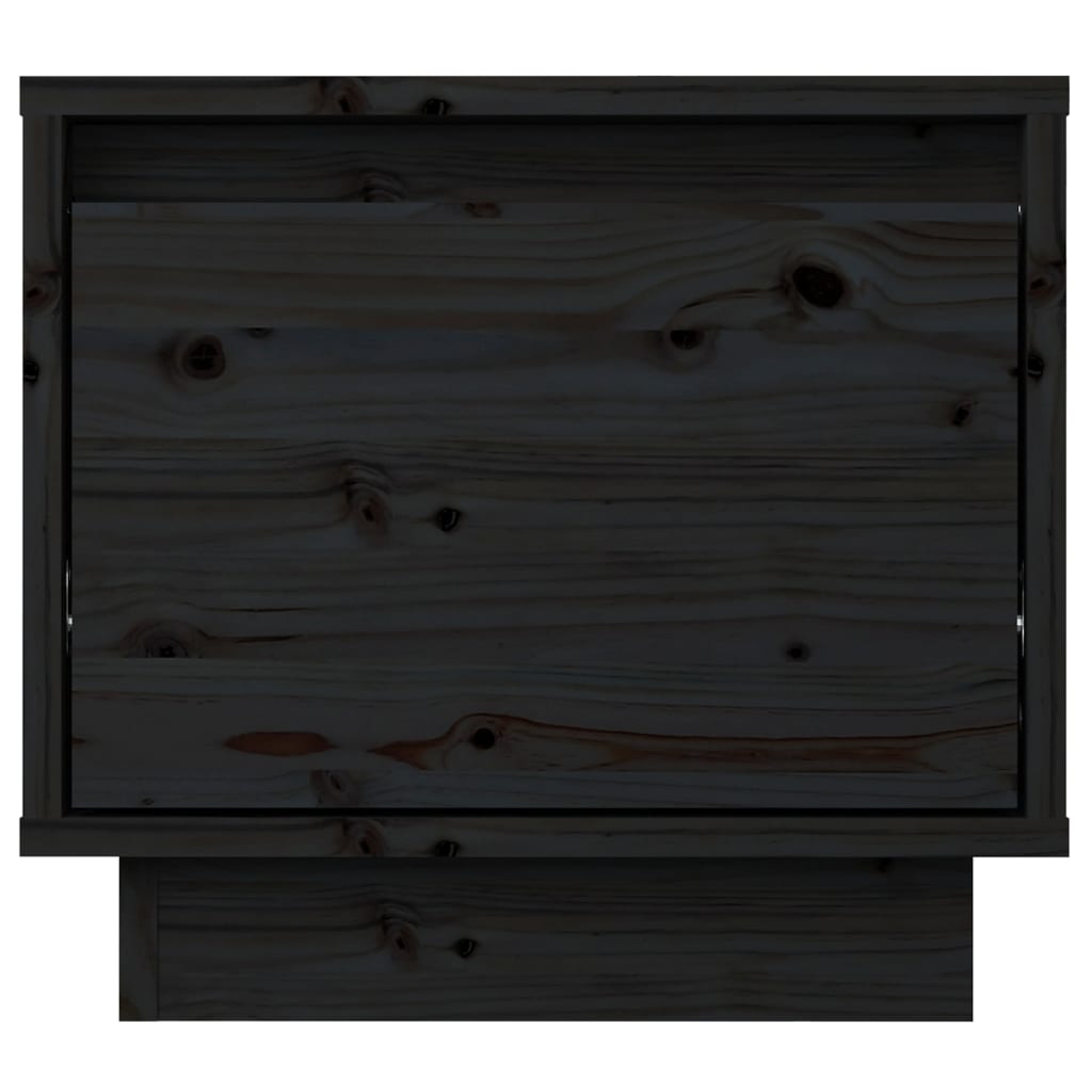 vidaXL Noptiere, 2 buc., negru, 35x34x32 cm, lemn masiv de pin vidaXL Noptiere, 2 buc., negru, 35x34x32 cm, lemn masiv de pin