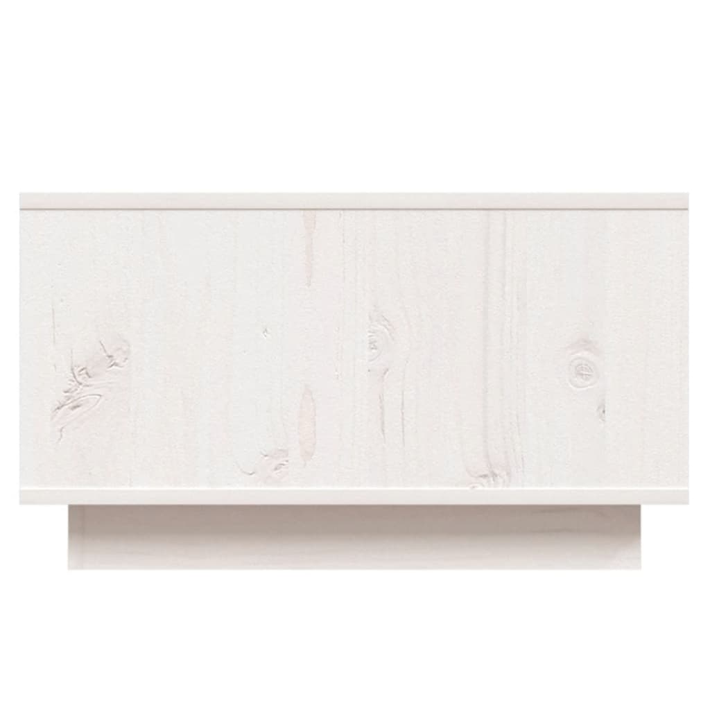 vidaXL Măsuță de cafea, alb, 55x56x32 cm, lemn masiv de pin