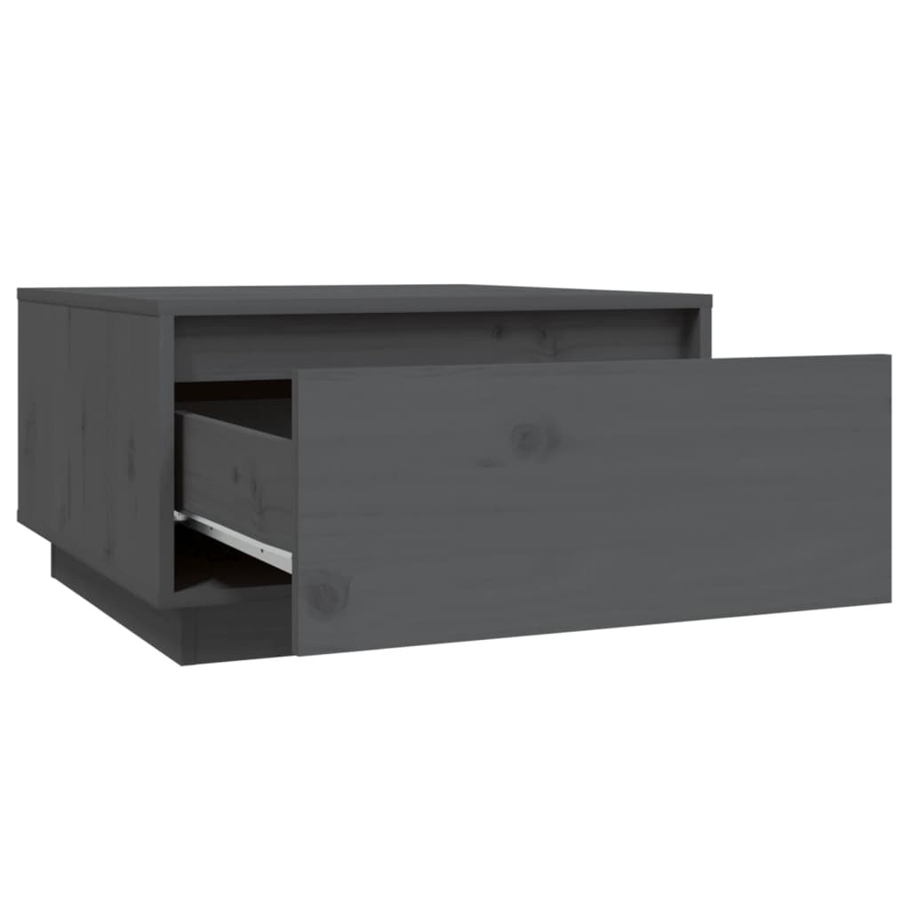 vidaXL Măsuță de cafea, gri, 80x50x40 cm, lemn masiv de pin vidaXL Măsuță de cafea, gri, 80x50x40 cm, lemn masiv de pin