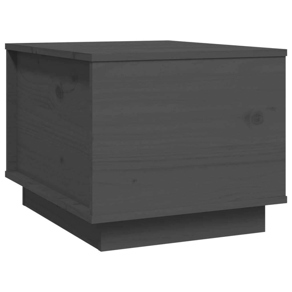 vidaXL Măsuță de cafea, gri, 40x50x35 cm, lemn masiv de pin vidaXL Măsuță de cafea, gri, 40x50x35 cm, lemn masiv de pin