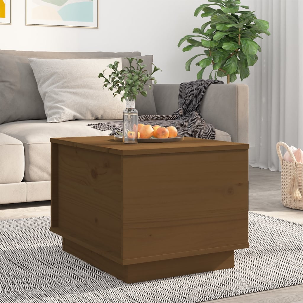 vidaXL Măsuță de cafea, maro miere, 40x50x35 cm, lemn masiv de pin vidaXL Măsuță de cafea, maro miere, 40x50x35 cm, lemn masiv de pin
