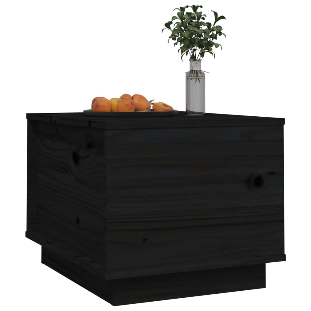 vidaXL Măsuță de cafea, negru, 40x50x35 cm, lemn masiv de pin vidaXL Măsuță de cafea, negru, 40x50x35 cm, lemn masiv de pin
