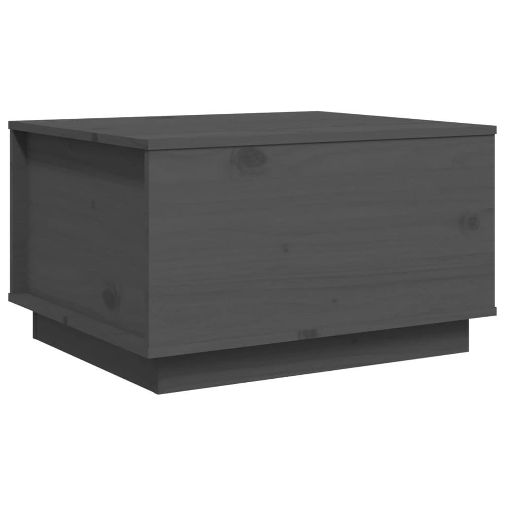 vidaXL Măsuță de cafea, gri, 60x50x35 cm, lemn masiv de pin vidaXL Măsuță de cafea, gri, 60x50x35 cm, lemn masiv de pin