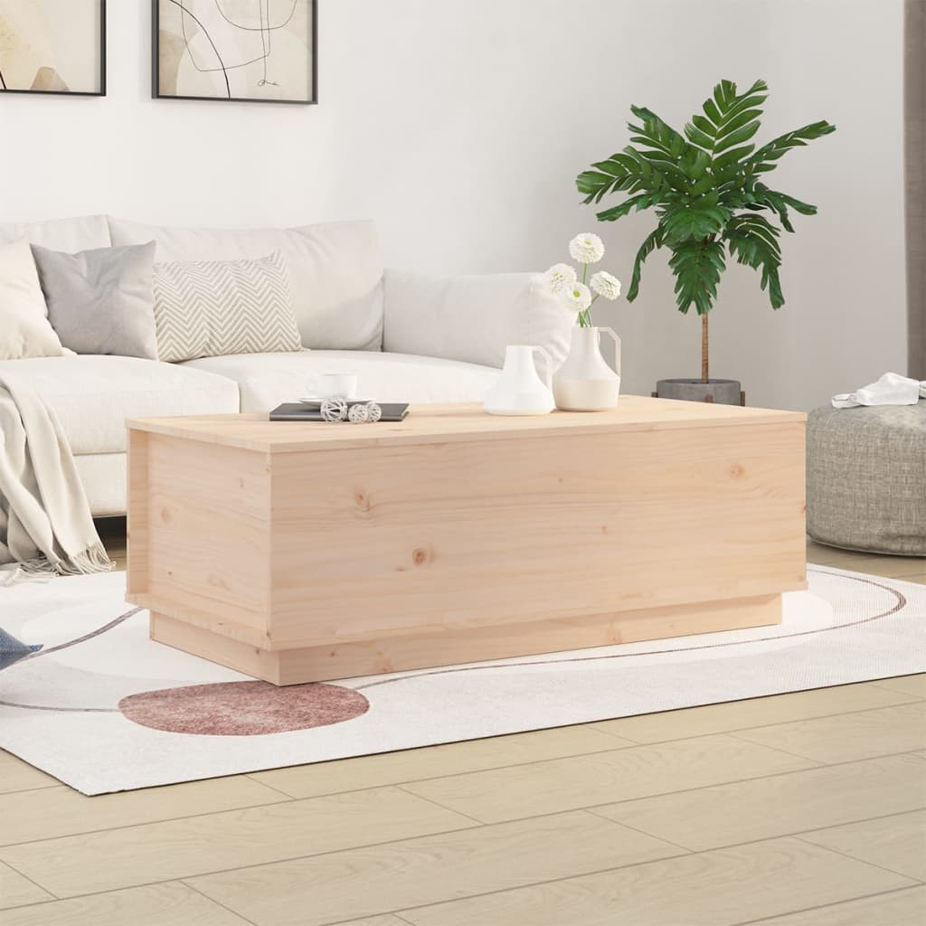 vidaXL Măsuță de cafea, 100x50x35 cm, din lemn masiv de pin vidaXL Măsuță de cafea, 100x50x35 cm, din lemn masiv de pin