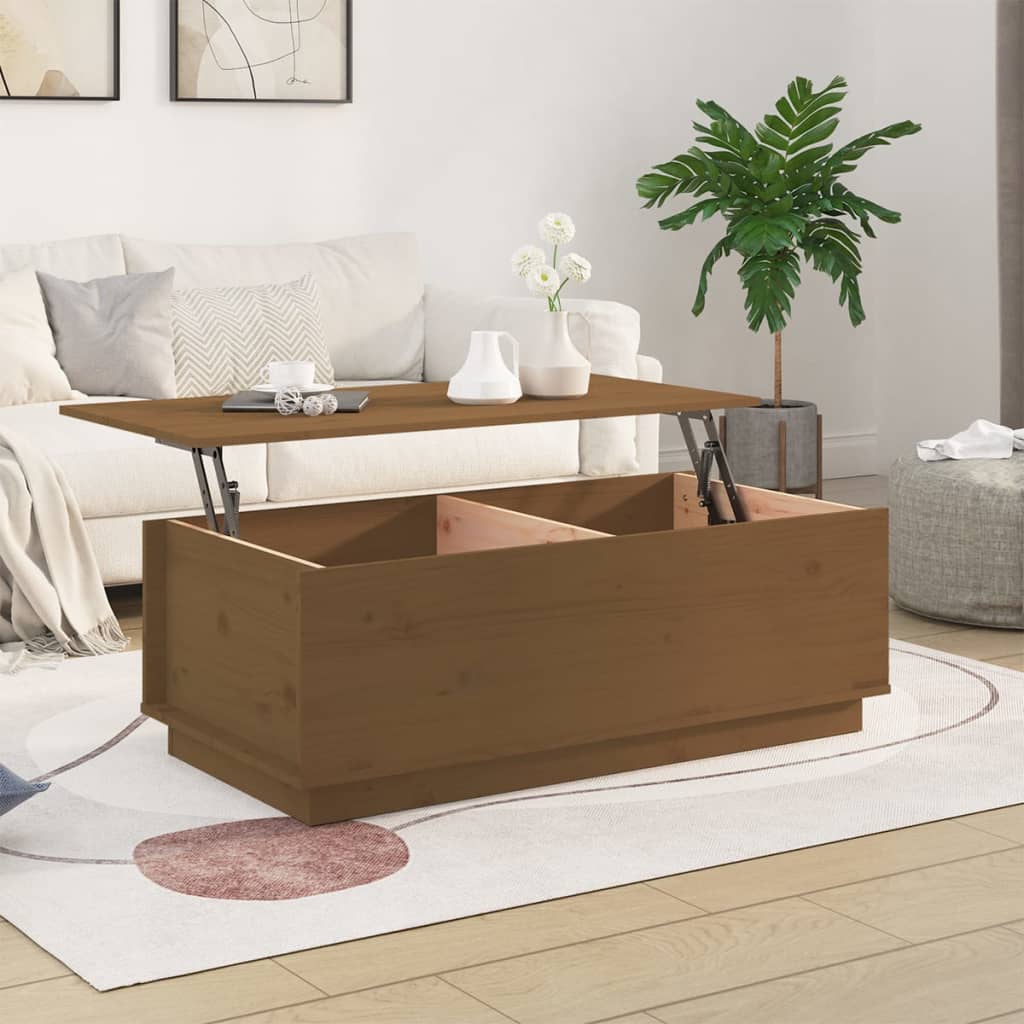 vidaXL Măsuță de cafea, maro miere, 100x50x35 cm, lemn masiv de pin vidaXL Măsuță de cafea, maro miere, 100x50x35 cm, lemn masiv de pin