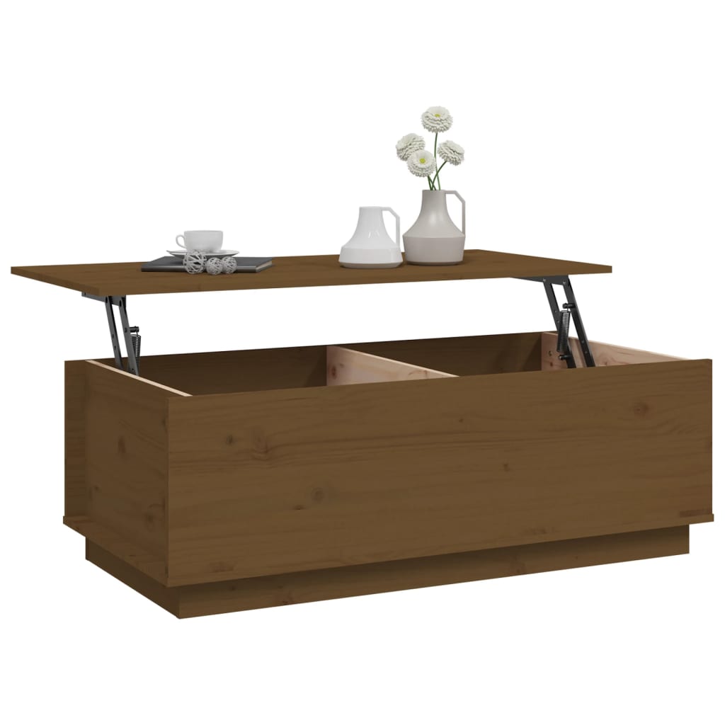vidaXL Măsuță de cafea, maro miere, 100x50x35 cm, lemn masiv de pin vidaXL Măsuță de cafea, maro miere, 100x50x35 cm, lemn masiv de pin