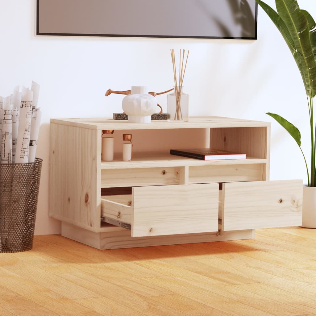 vidaXL Comodă TV, 60x35x37 cm, lemn masiv de pin