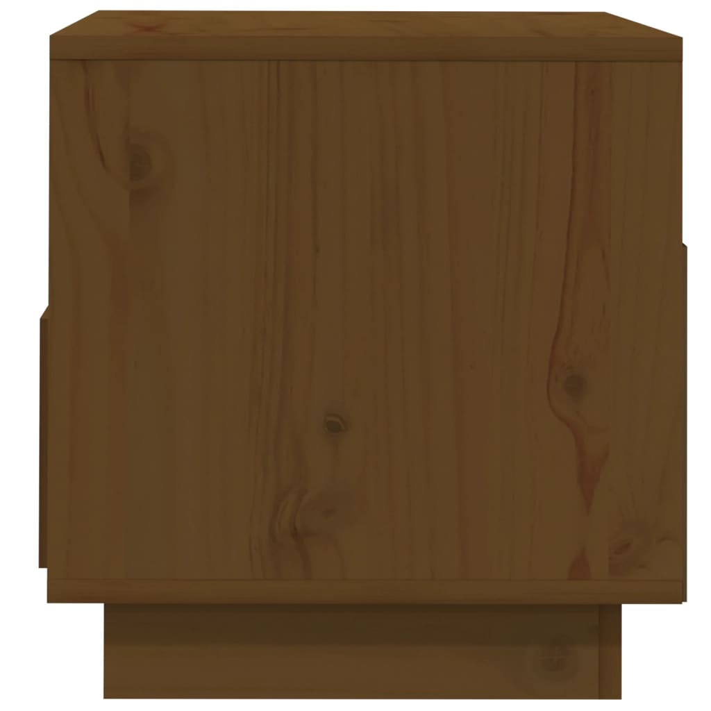 vidaXL Comodă TV, maro miere, 60x35x37 cm, lemn masiv de pin vidaXL Comodă TV, maro miere, 60x35x37 cm, lemn masiv de pin