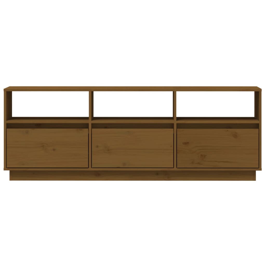 vidaXL Comodă TV, maro miere, 140x37x50 cm, lemn masiv de pin vidaXL Comodă TV, maro miere, 140x37x50 cm, lemn masiv de pin